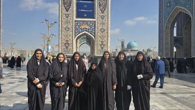  ملی‌پوشان دوومیدانی کشورمان به حرم مطهر رضوی مشرف شدند
