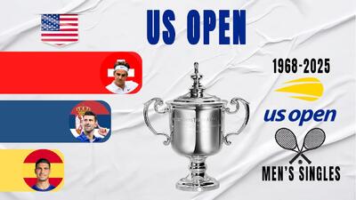  تمام قهرمانان تنیس آزاد آمریکا از 1968 تا 2025؛ با حضور راجر فدرر، رافائل نادال، نواک جوکوویچ و کارلوس آلکاراس