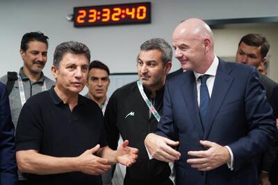  حضور قلعه‌نویی در محل برگزاری قرعه‌کشی جام جهانی + عکس