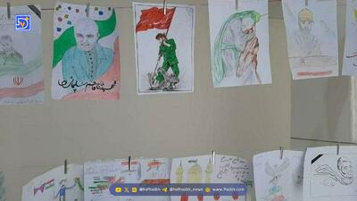  ایستگاه نقاشی سردار سلیمانی در آبدانان برپا شد