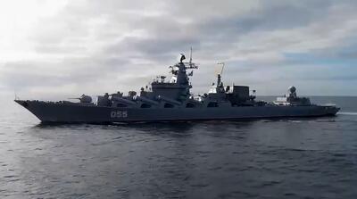  تصاویر ناو 186 متری روس که در ساحل ایران پهلو گرفت