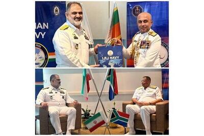  دیدار امیر دریادار ایرانی با فرماندهان نیروی دریایی آفریقای جنوبی و سریلانکا