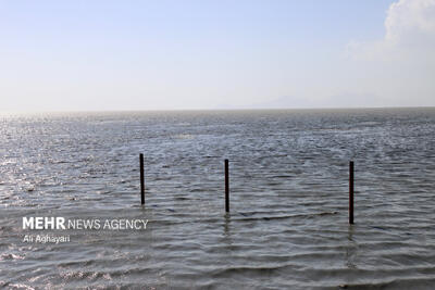  آخرین وضعیت دریاچه ارومیه در پی بارش‌های زمستانی