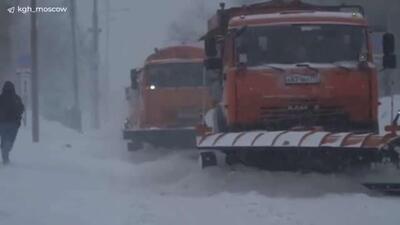  مسکو تمام تلاش خود را برای برف‌روبی انجام می‌دهد و خدمات شهری با قدرت بیشتری در حال فعالیت هستند