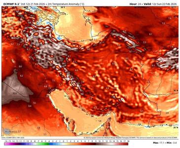  فردا یکشنبه موج گرما به اوج می‌رسد؛ دمای فردا ۶ تا ۱۴ درجه افزایش می‌یابد
