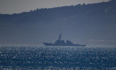  ورود ناو هواپیمابر جرالد فورد به تنگه جبل‌الطارق | تصاویر