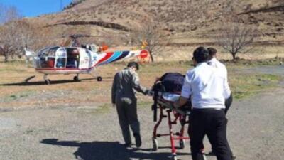  بالگرد اورژانس ناجی بانوی ۸۱ ساله کامیارانی با علائم سکته مغزی به سنندج