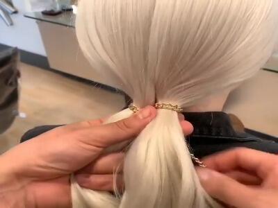  ایده ی خوشگل بافت مو با زنجیر