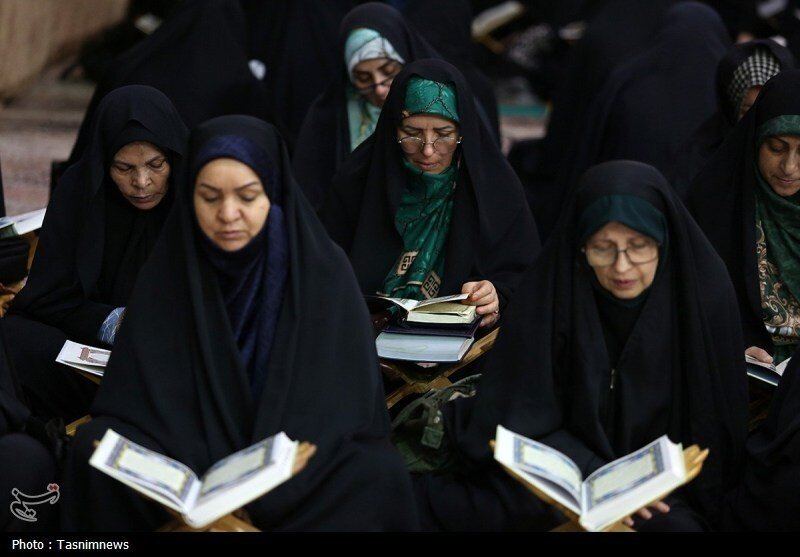 آیین ترتیل خوانی قرآن کریم در حرم مطهر حضرت معصومه (س)