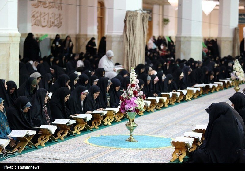 آیین ترتیل خوانی قرآن کریم در حرم مطهر حضرت معصومه (س)